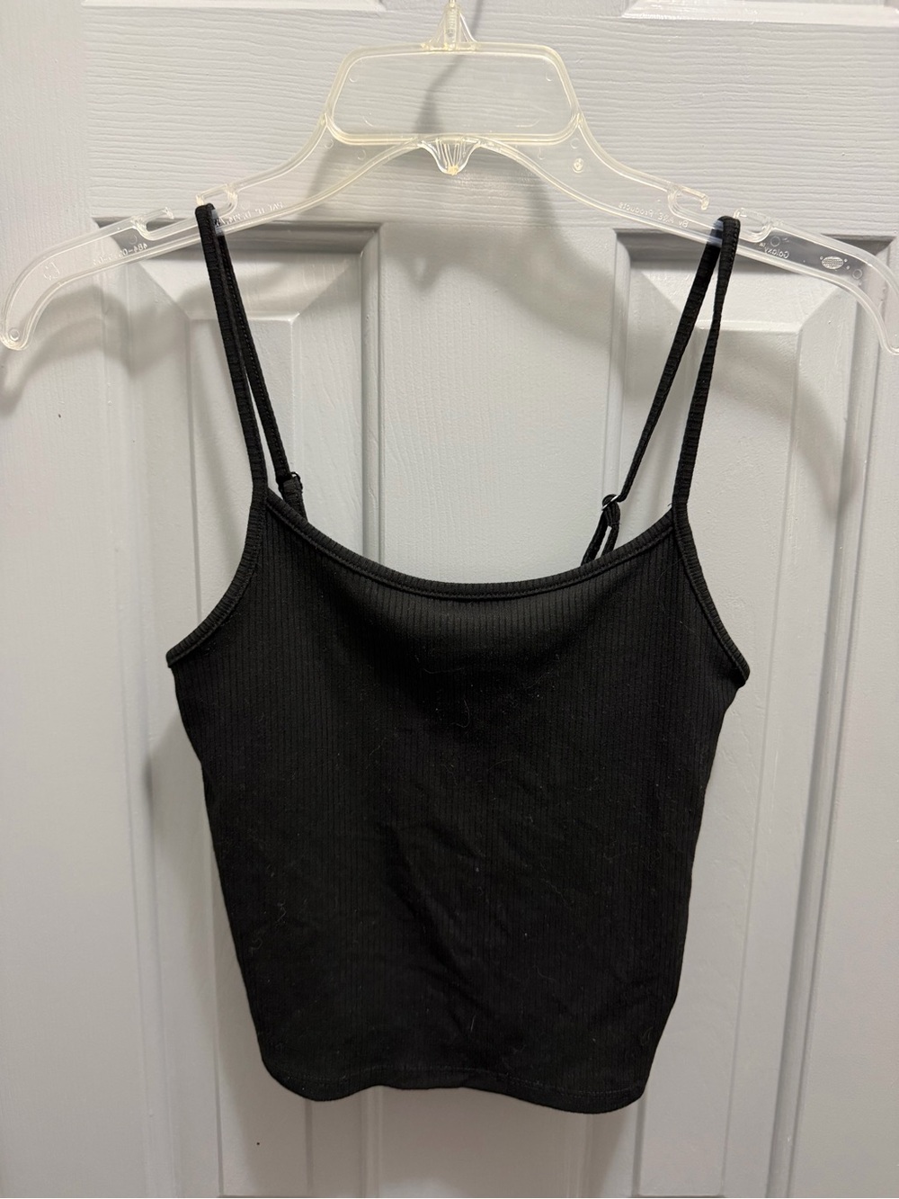 American Eagle Slinky Spaghetti Strap Halter Top Black Womens Size X-Small Black